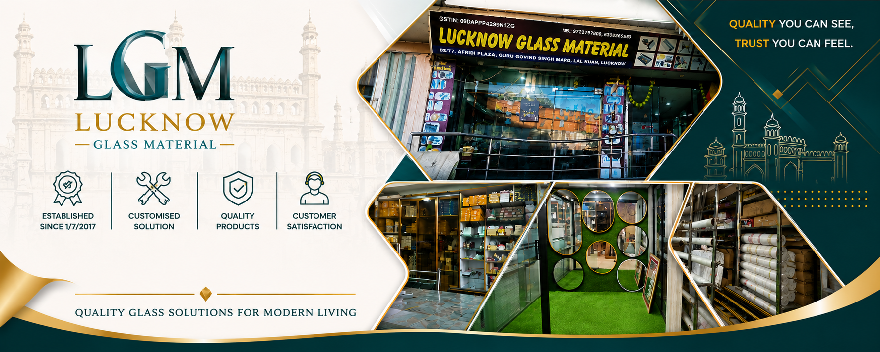 Lucknow Glass Material